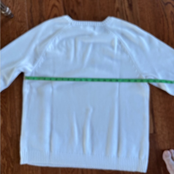 Sweater-White cotton acrylic very soft sweater. Karen Scott Macy’s - Picture 13 of 14
